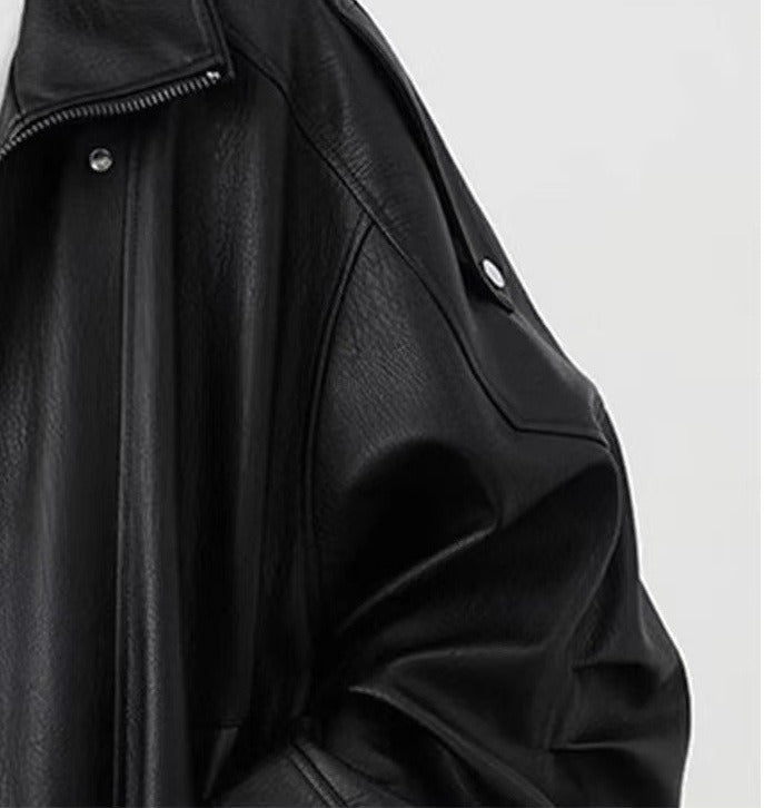 Bordeaux Asymmetrical Zip Biker Jacket