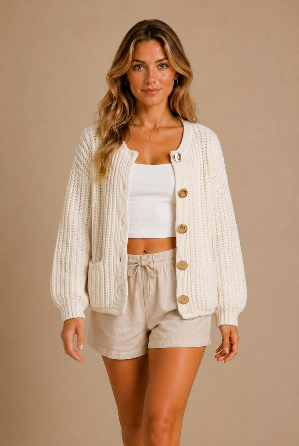 Bordeaux Ribbed Knit Cardigan Sweater