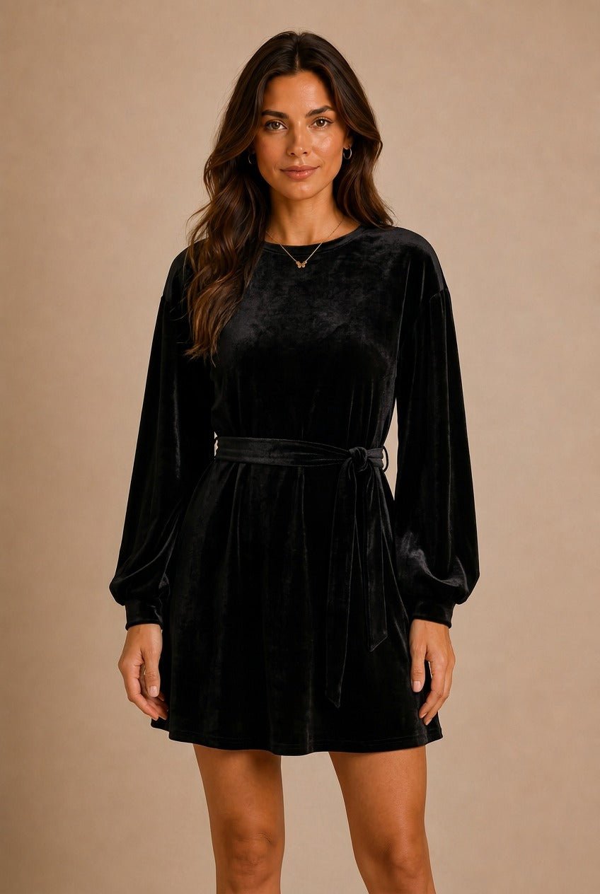 Siena Balloon Sleeve Mini Dress