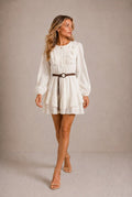 Volterra Ruffle Long Sleeve Mini Dress