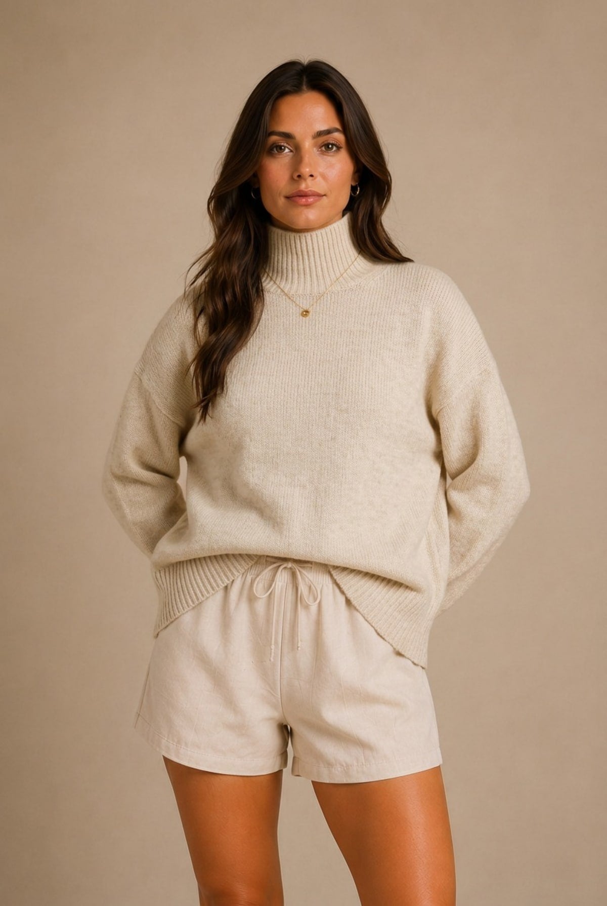 Cortona Oversized Turtleneck Sweater