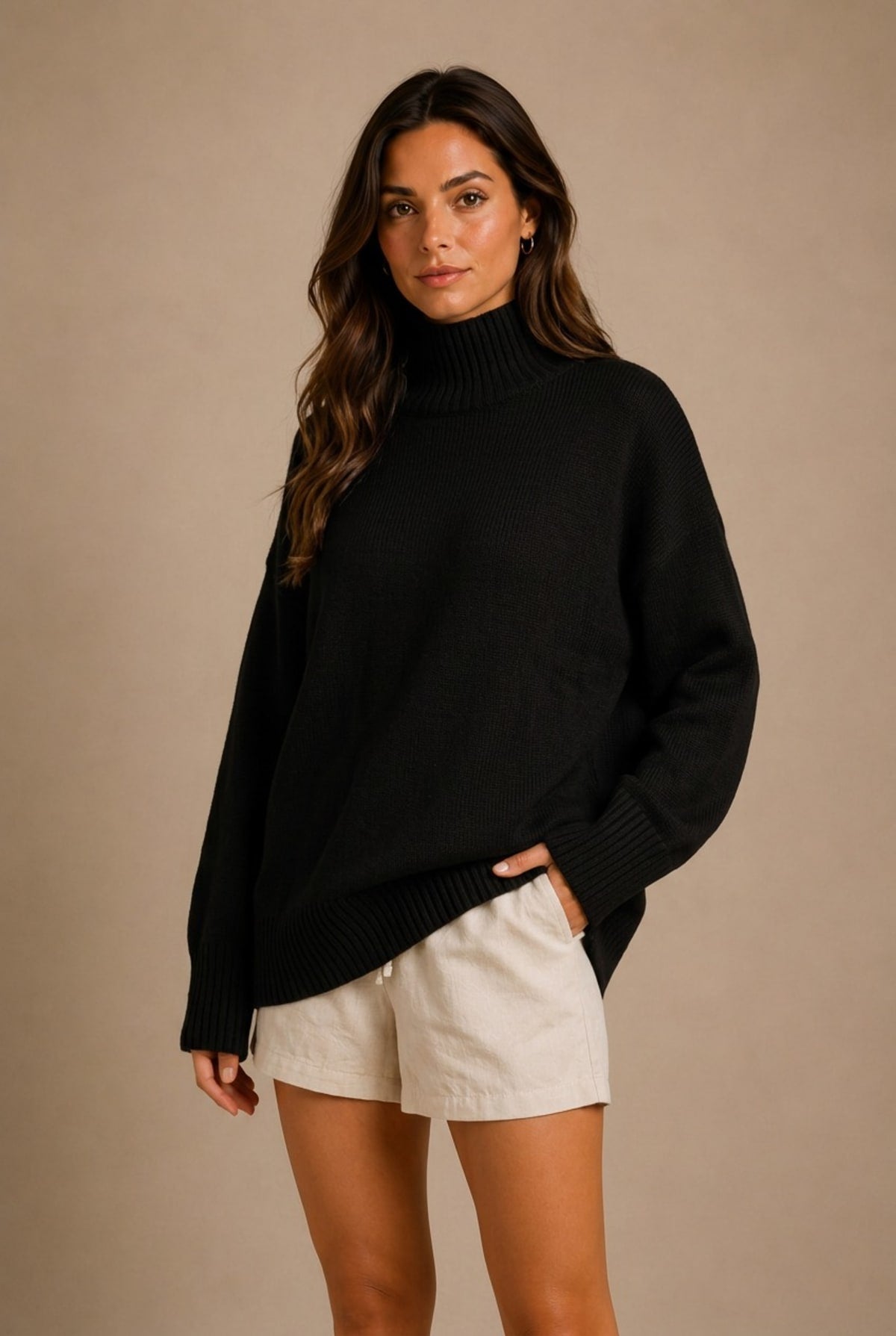 Cortona Oversized Turtleneck Sweater