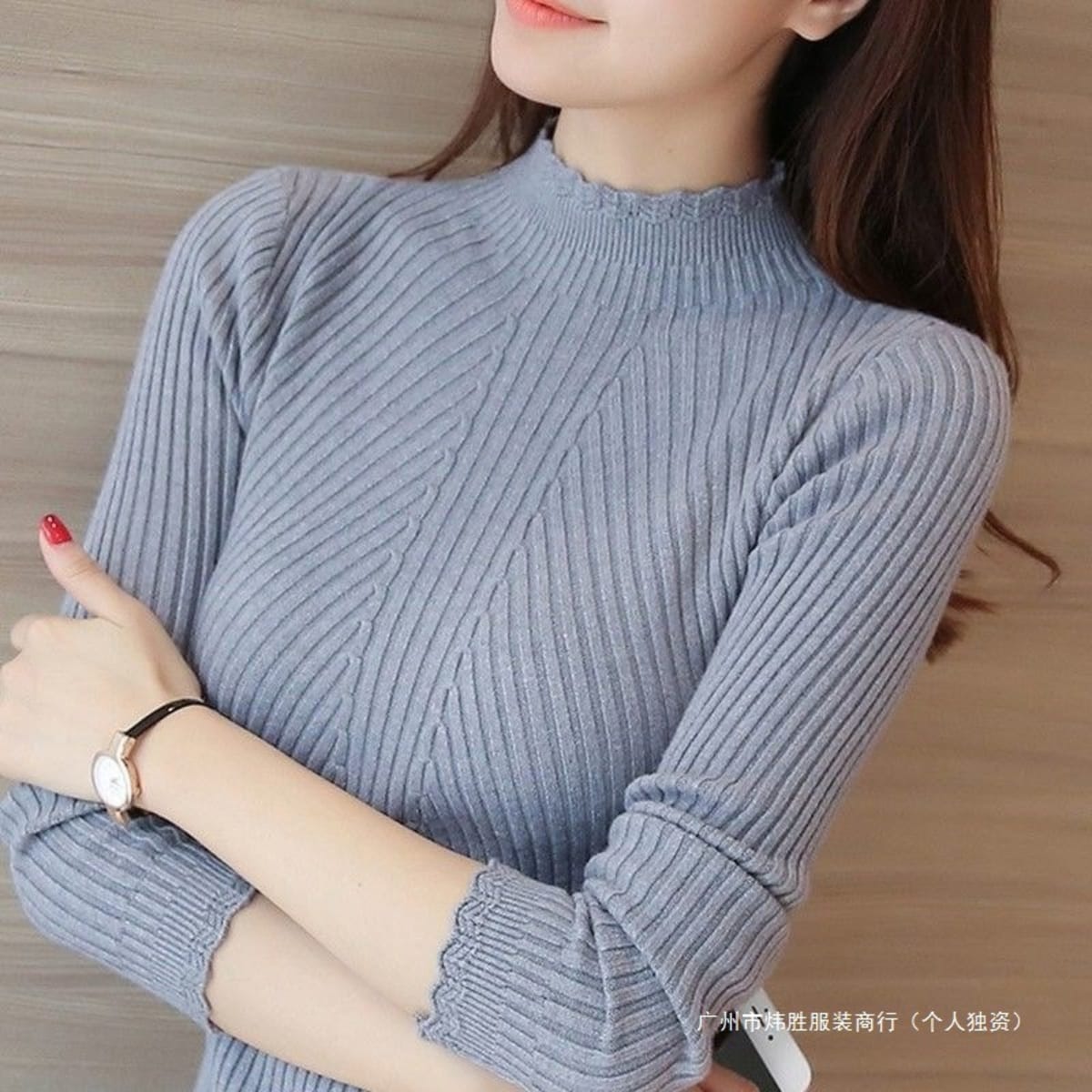 Volterra Ruffle Trim Sweater
