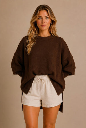 Barolo Asymmetrical Hem Sweater