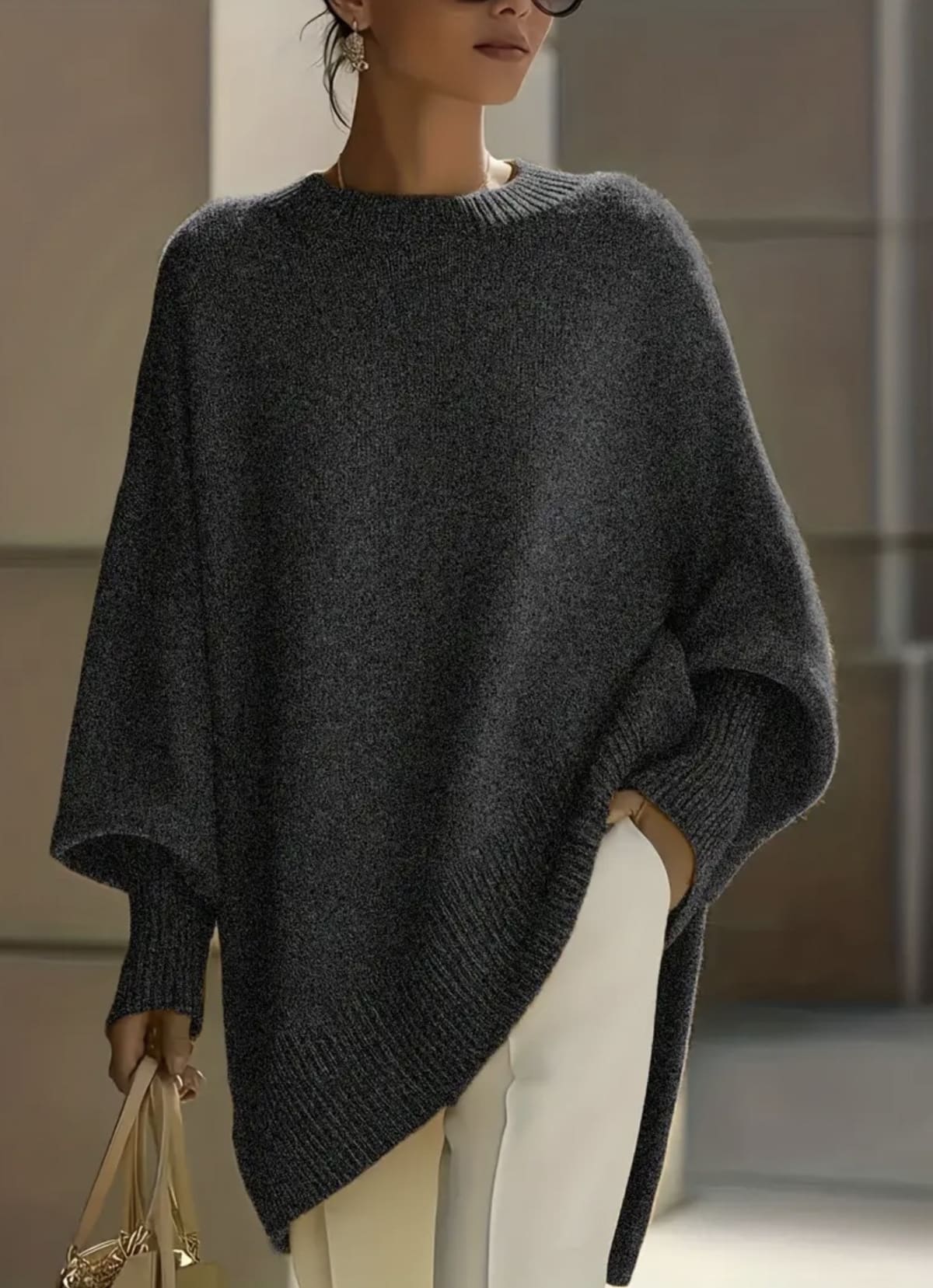 Barolo Asymmetrical Hem Sweater
