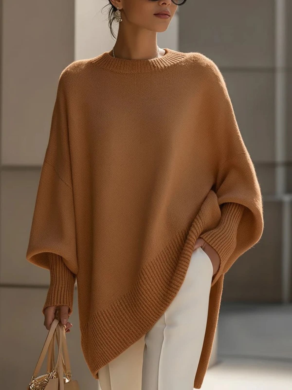 Barolo Asymmetrical Hem Sweater