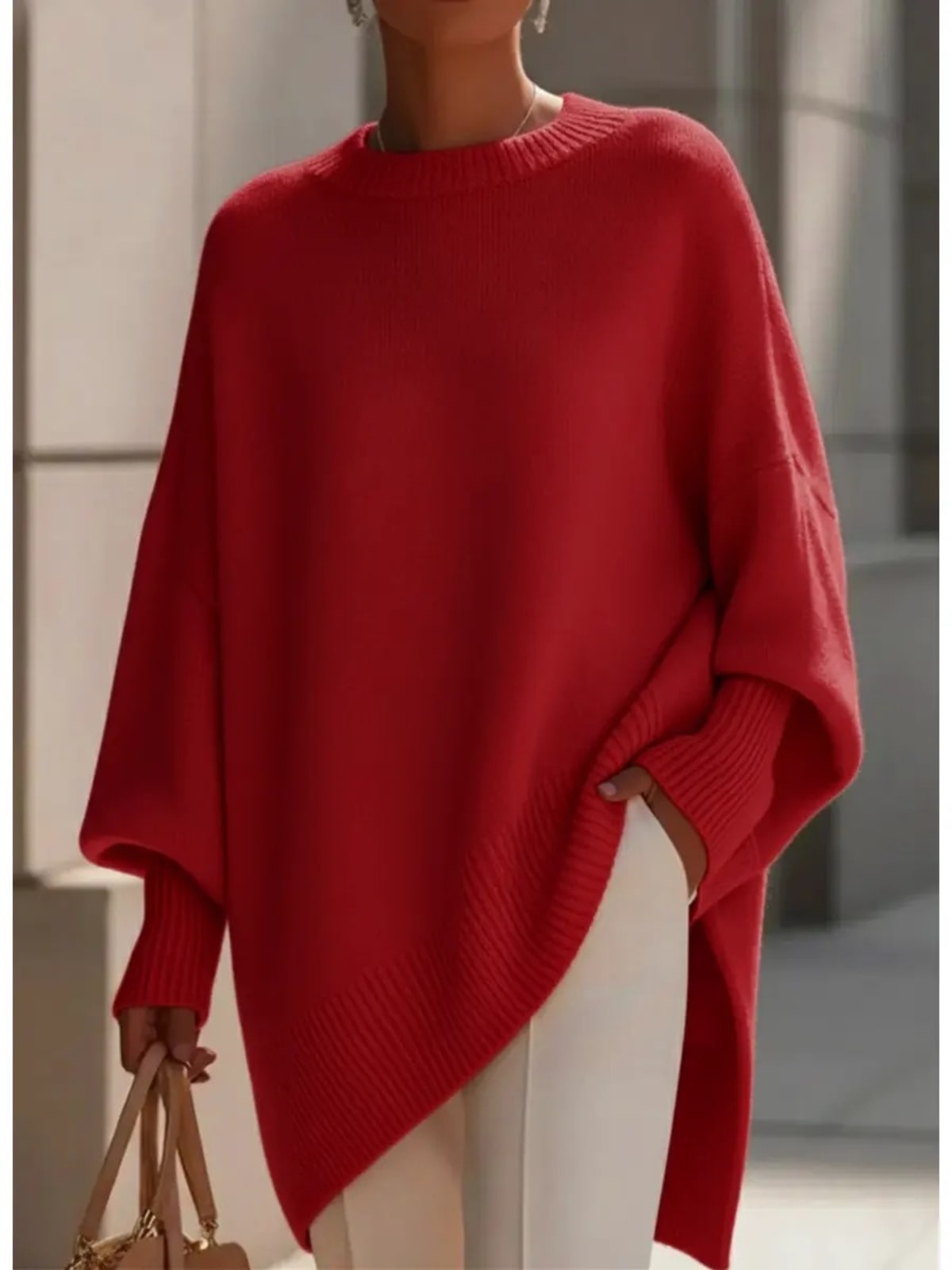 Barolo Asymmetrical Hem Sweater