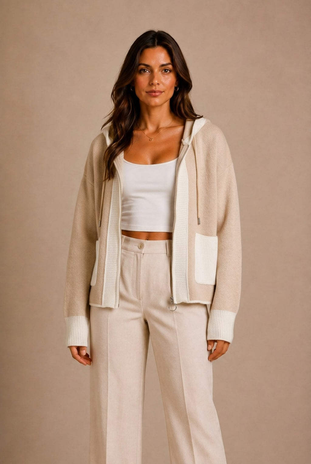 Roussillon Color-Block Knit Cardigan