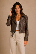 Siena Asymmetrical Zipper Moto Jacket
