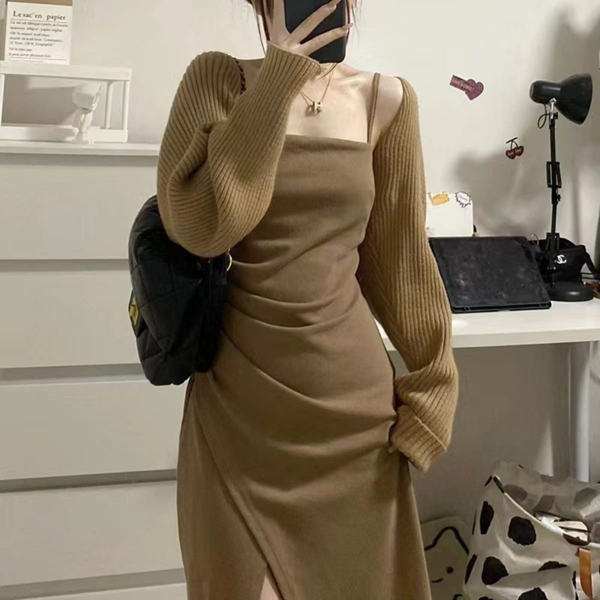 Chianti Ribbed Knit Shrug Sweater