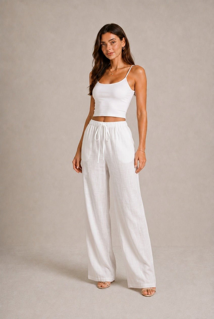 Cortona Drawstring Wide Leg Pants