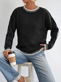 Chianti Contrast Trim Pullover Sweater
