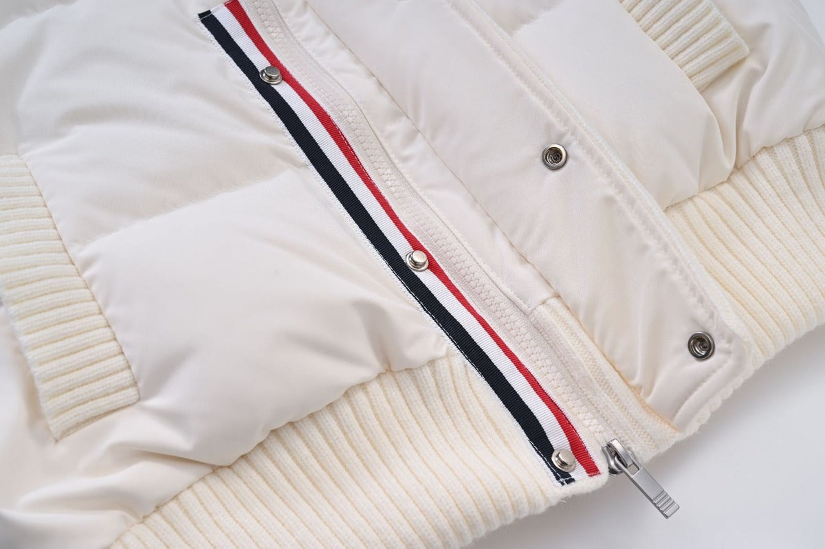 Roussillon Striped Cropped Padded Jacket