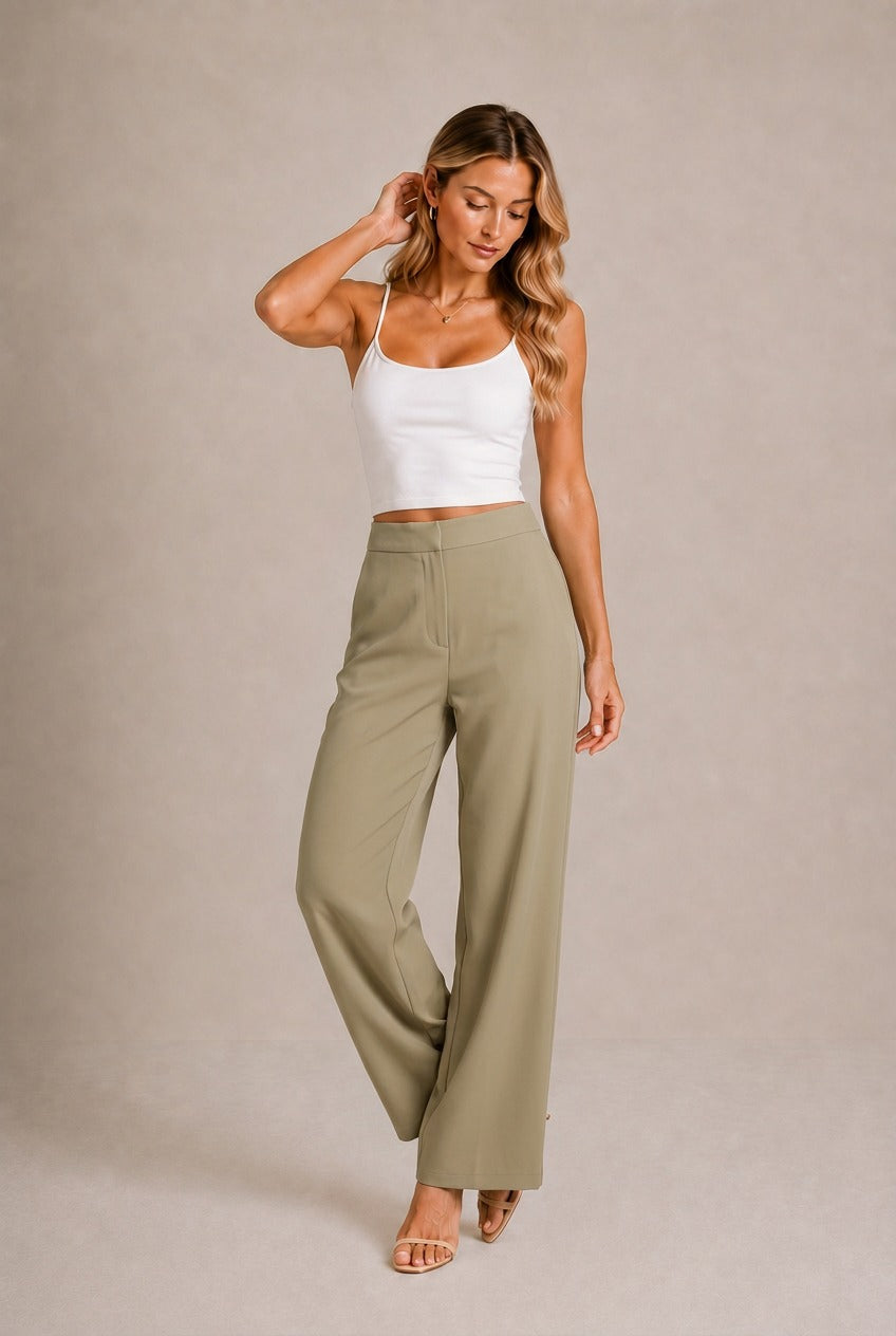 Siena High-Waisted Wide-Leg Pants