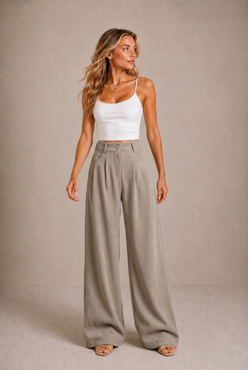Montalcino Pleated Wide Leg Pants