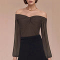 Arezzo Ruched Off-Shoulder Top