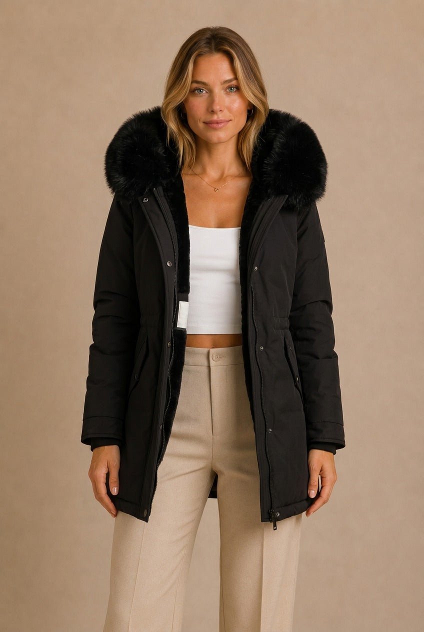 Chianti Fur-Trimmed Parka Jacket