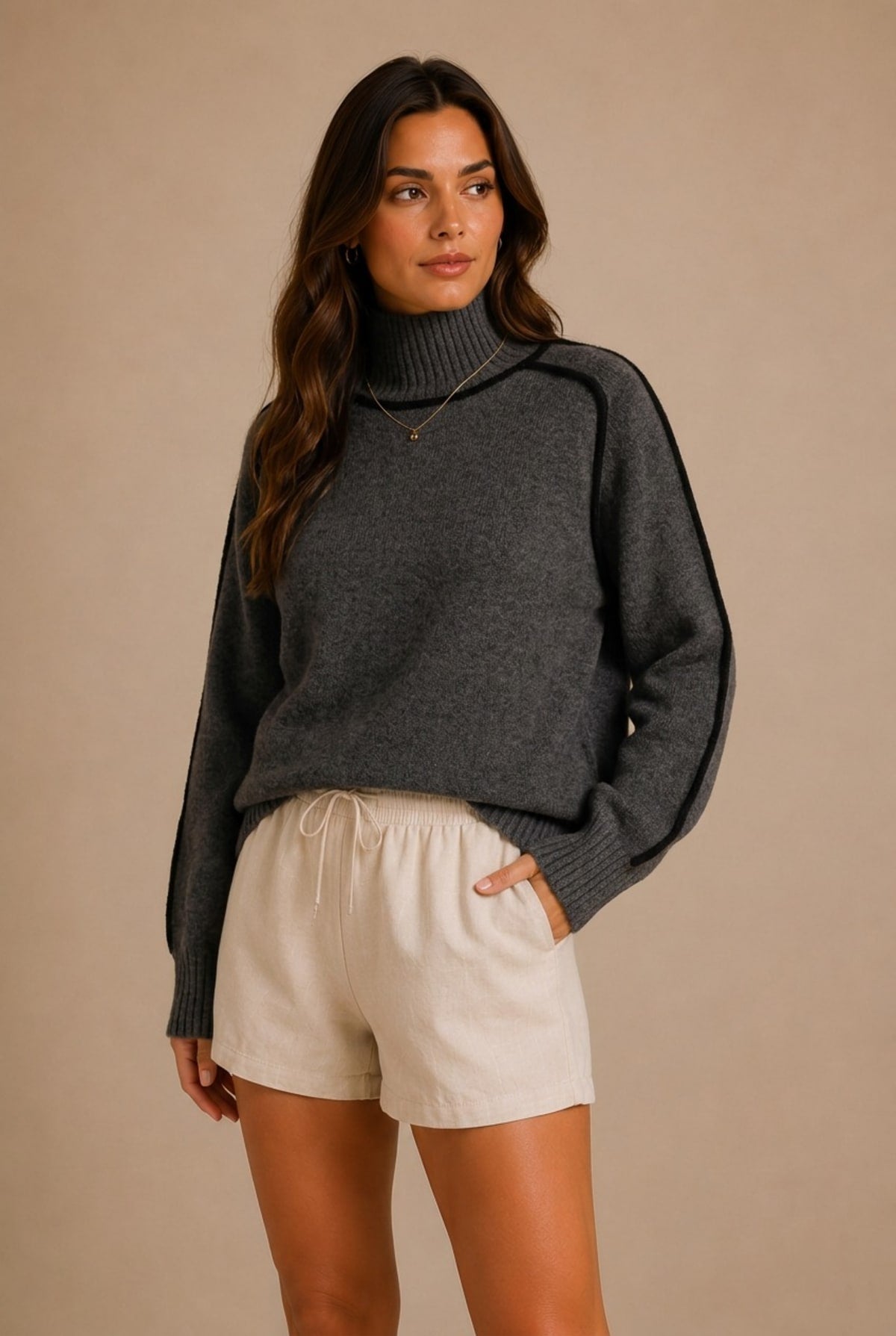 Perugia Contrast Trim Sweater