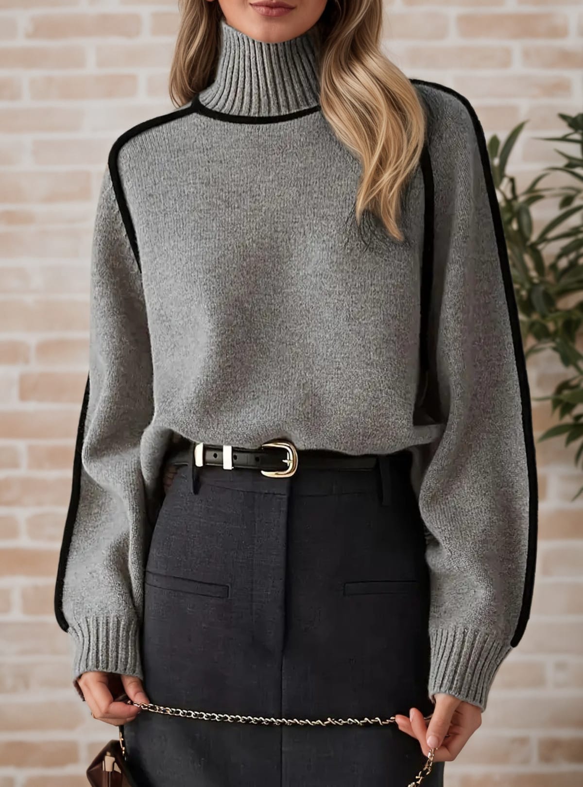 Perugia Contrast Trim Sweater