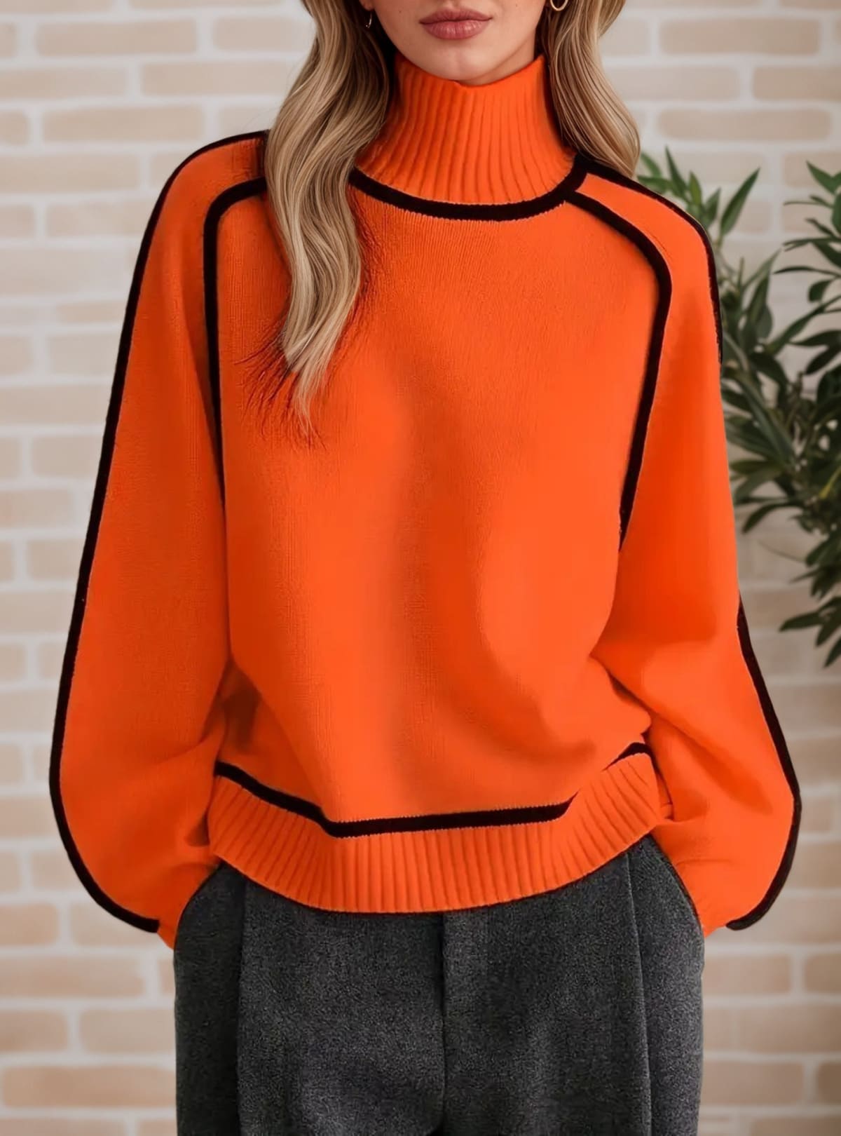 Perugia Contrast Trim Sweater
