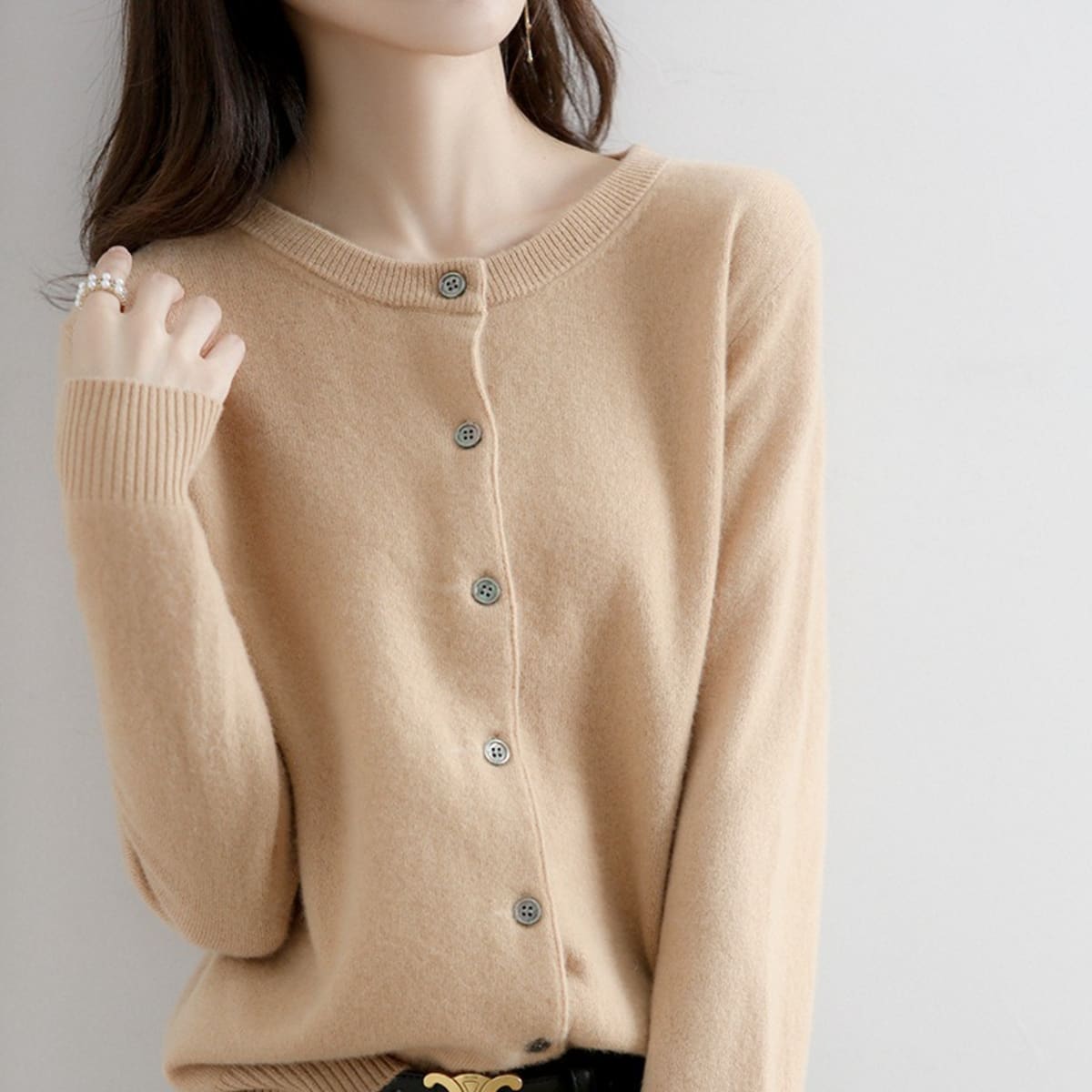 Lucca Button-Up Cardigan Sweater