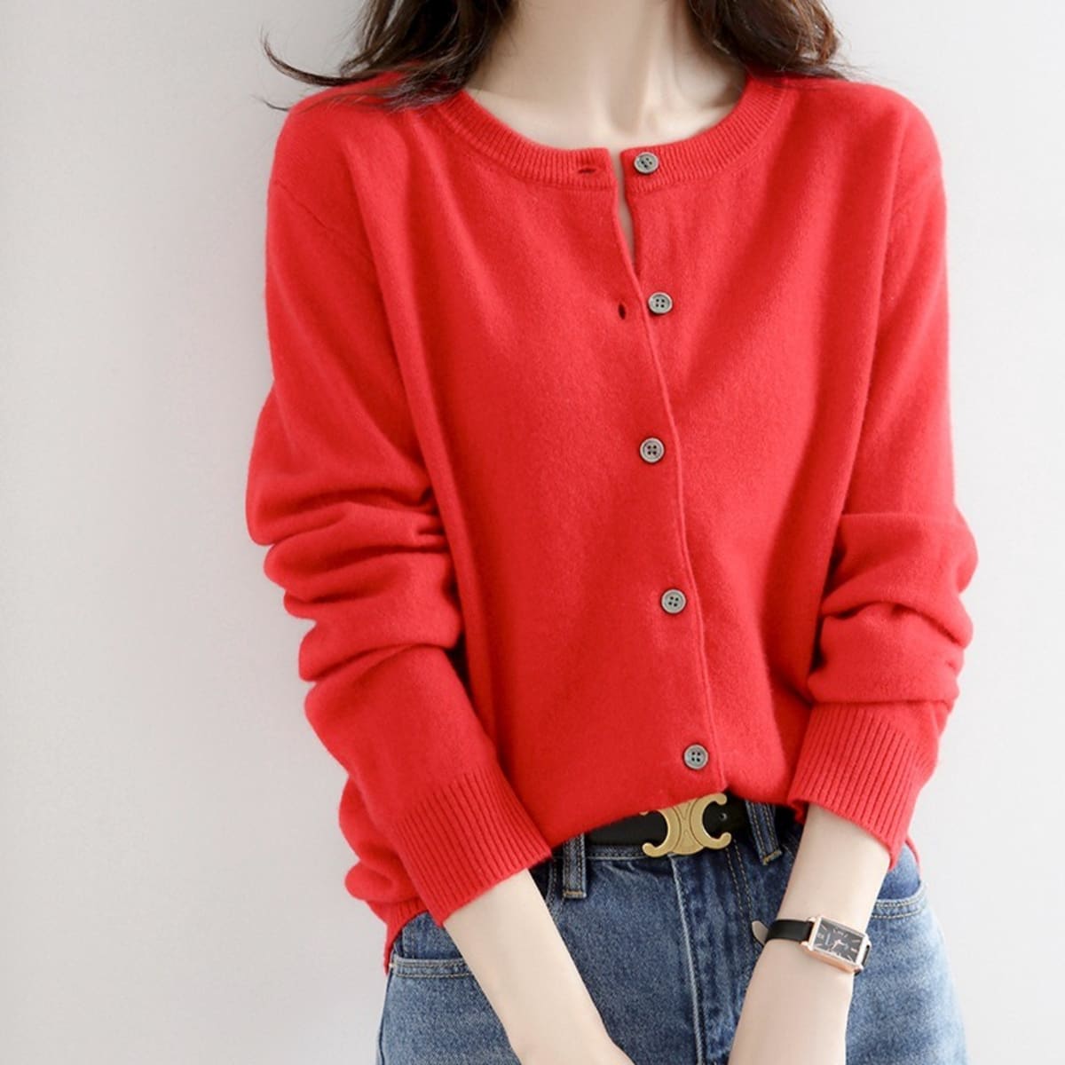 Lucca Button-Up Cardigan Sweater