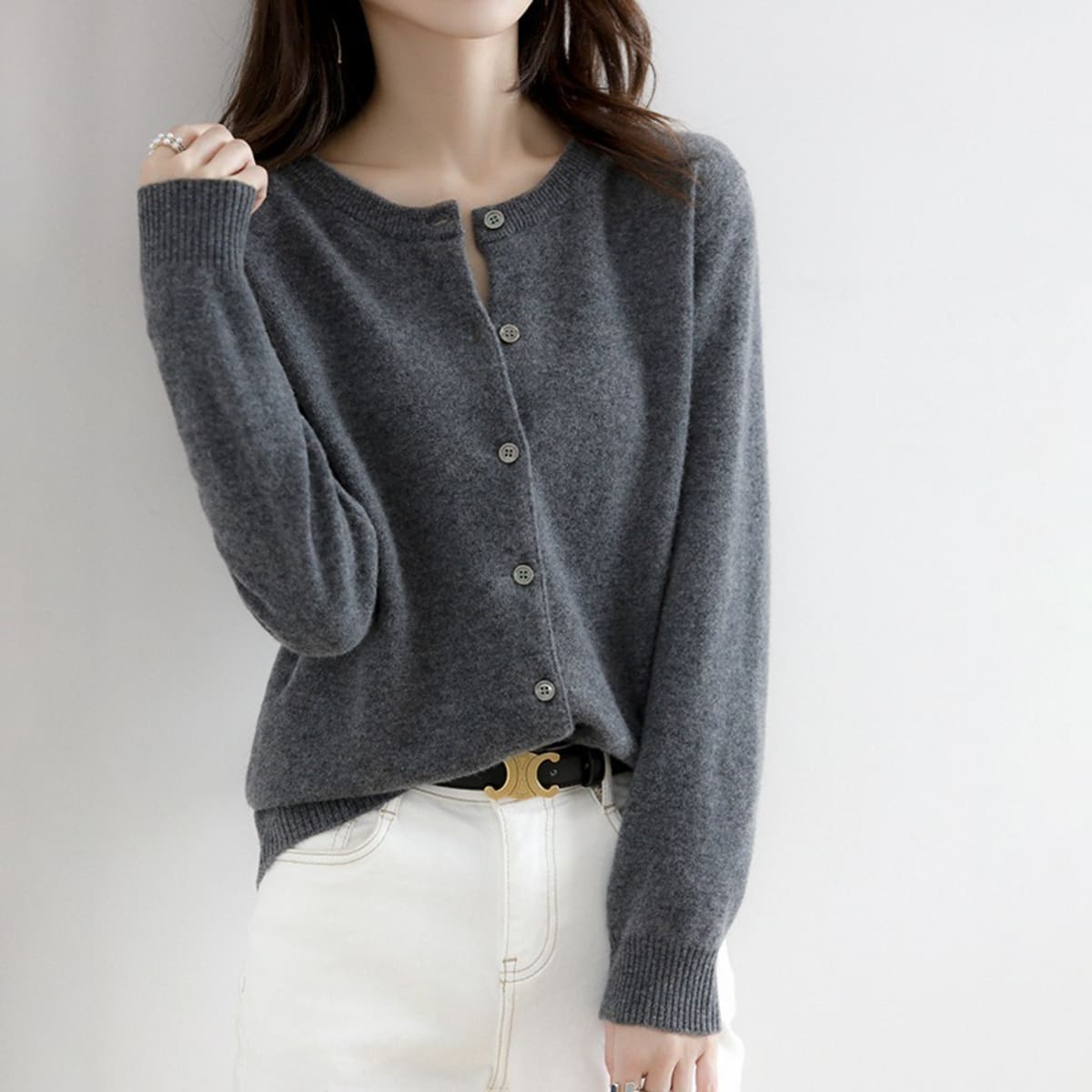 Lucca Button-Up Cardigan Sweater