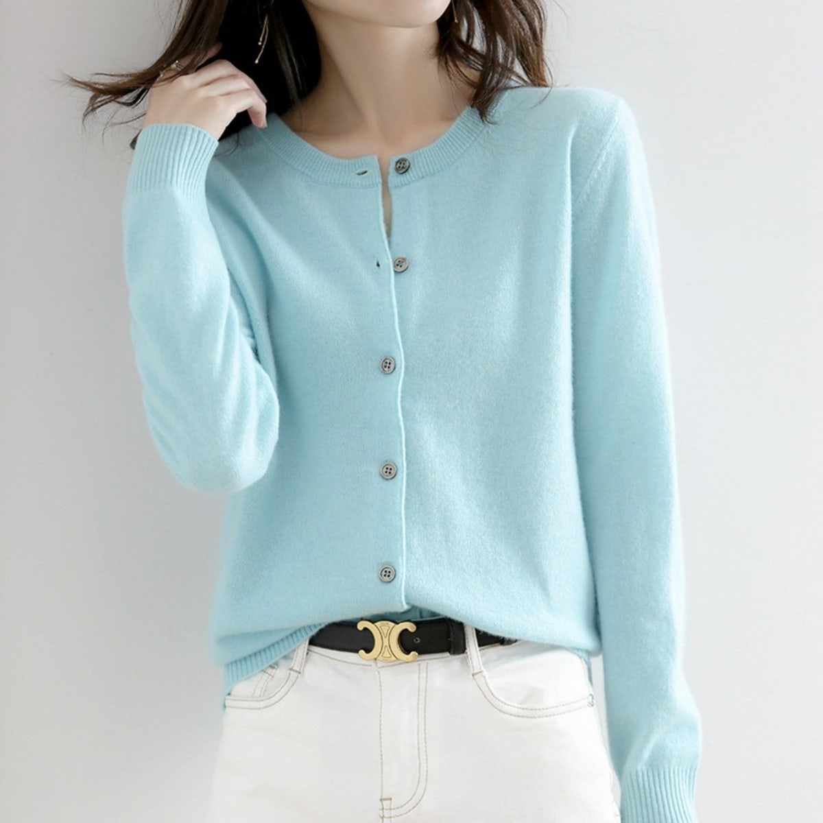 Lucca Button-Up Cardigan Sweater