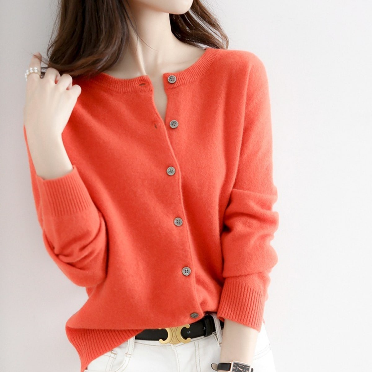 Lucca Button-Up Cardigan Sweater