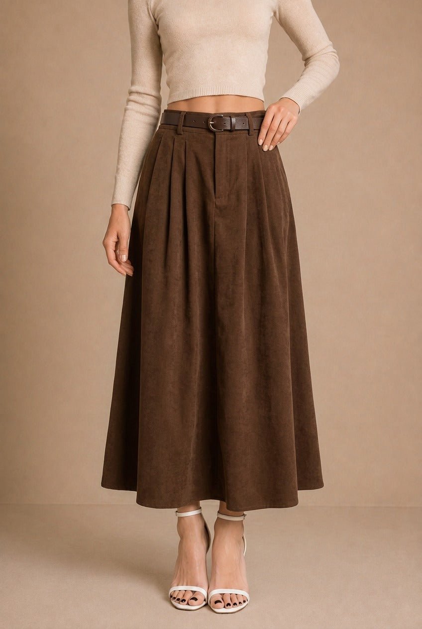 Barolo Pleated Midi Skirt