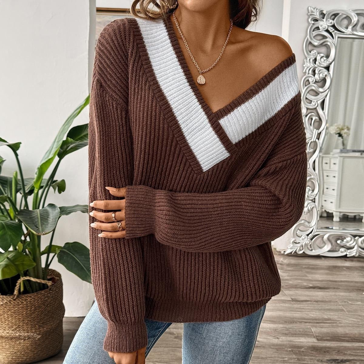 Chianti Color Block Sweater