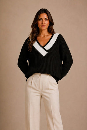 Chianti Color Block Sweater