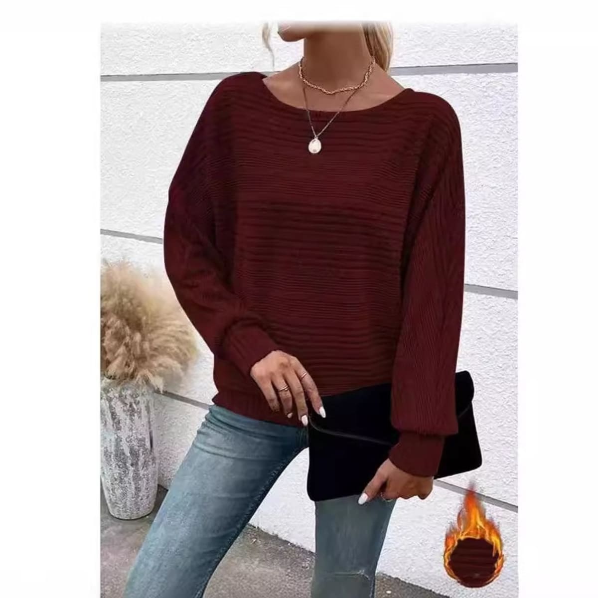 Beaune Ribbed Knit Pullover Sweater