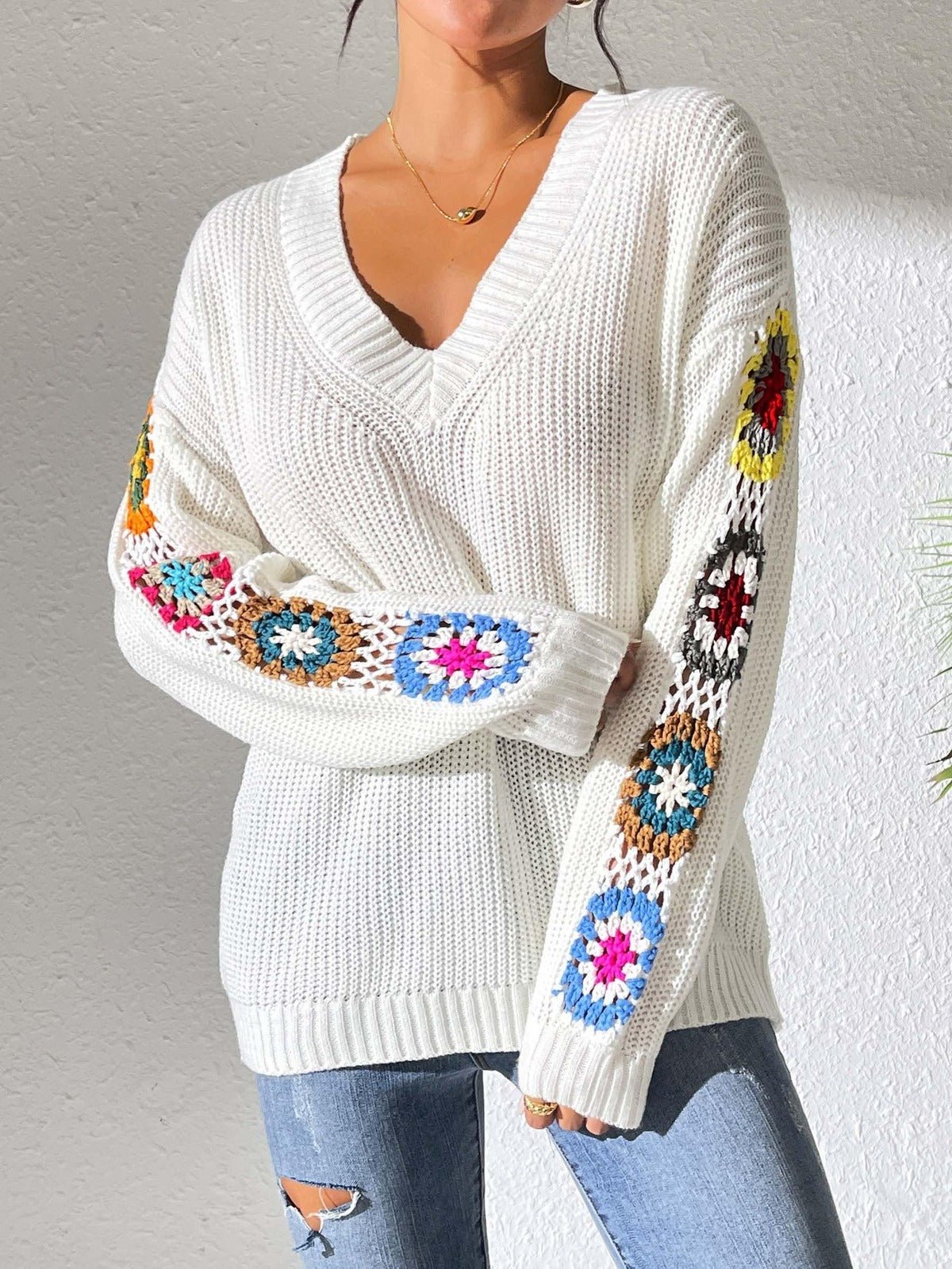Annecy Floral Crochet Sweater