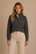 Perugia Collared Knit Cardigan