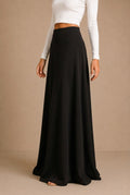 Bordeaux High-Waisted Maxi Skirt