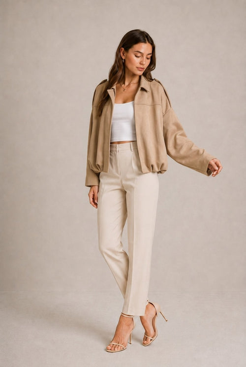Annecy Cropped Bomber Jacket
