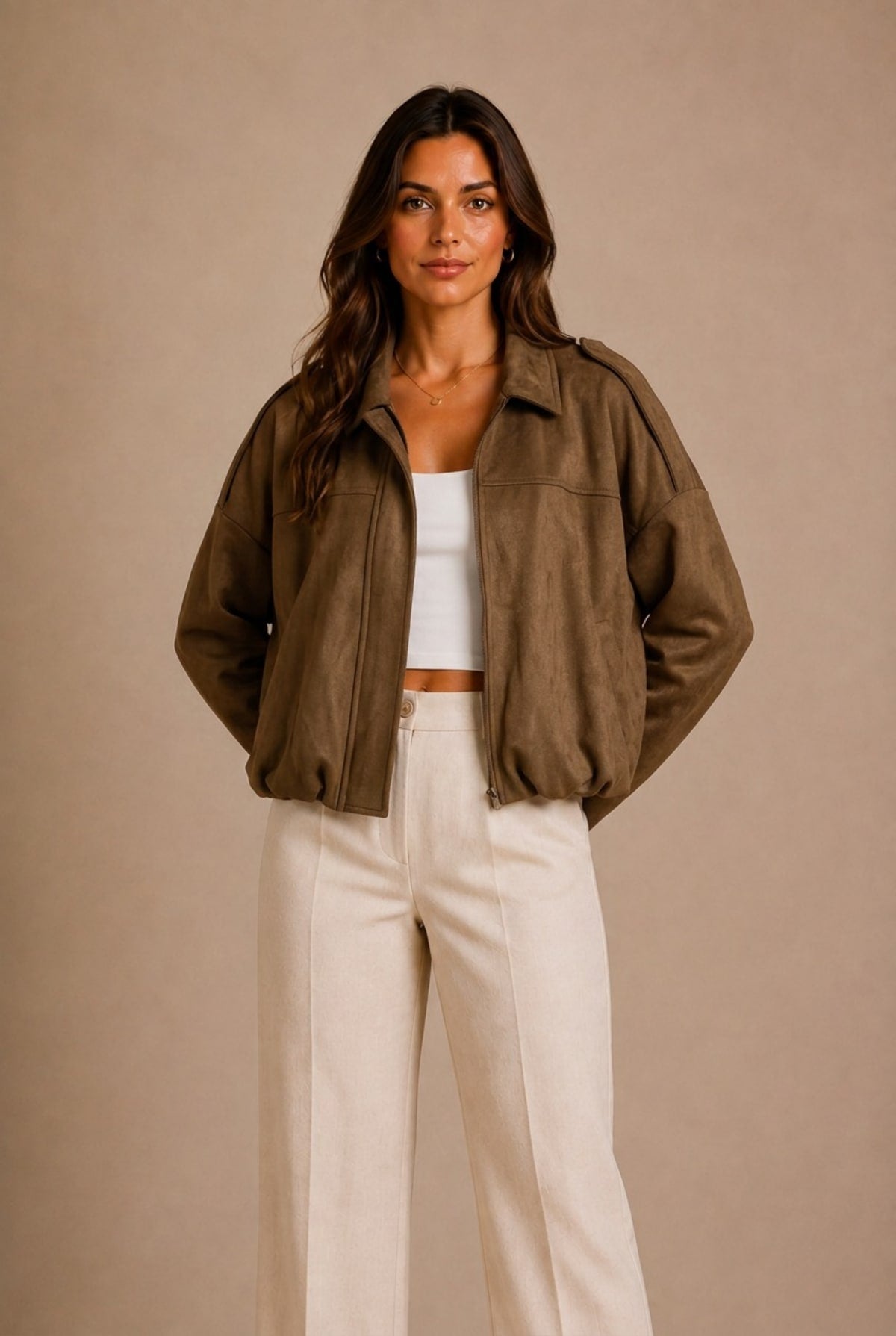 Annecy Cropped Bomber Jacket