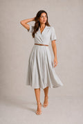 Volterra Belted Lapel Midi Dress