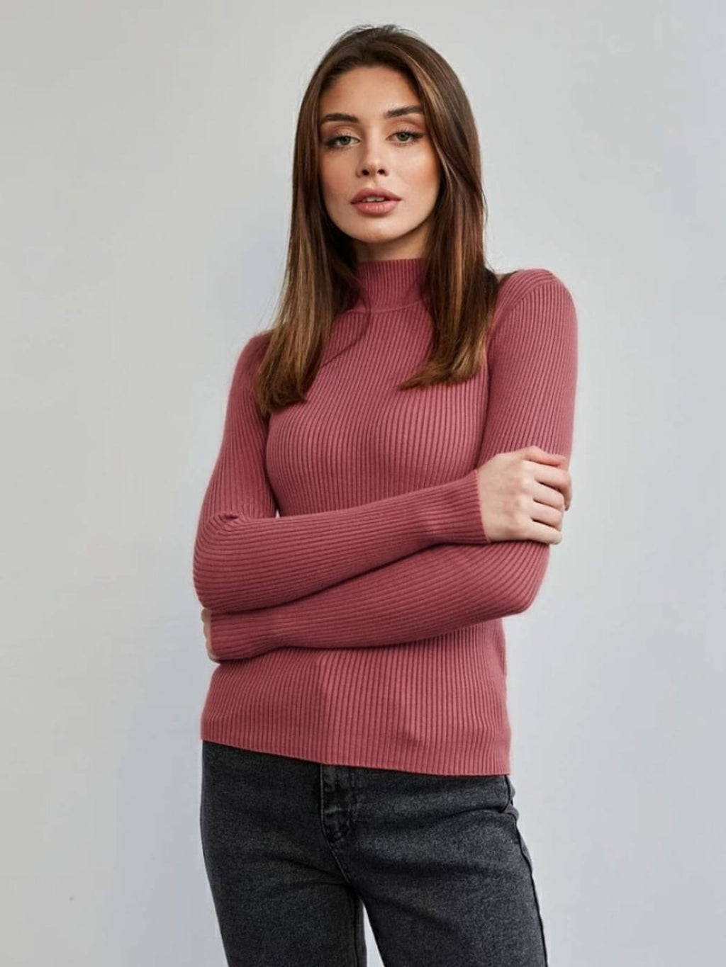 Barolo Ribbed Mock Neck Sweater