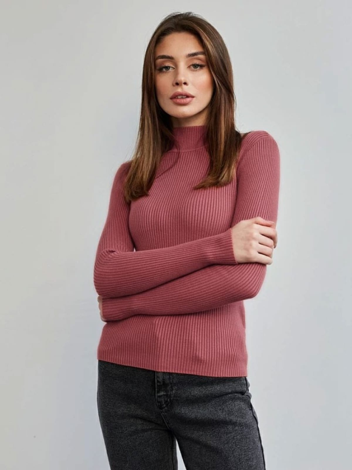 Barolo Ribbed Mock Neck Sweater
