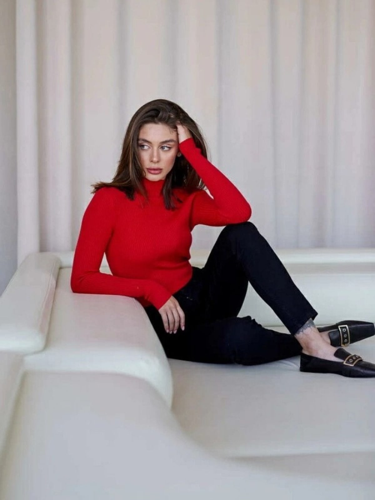 Barolo Ribbed Mock Neck Sweater