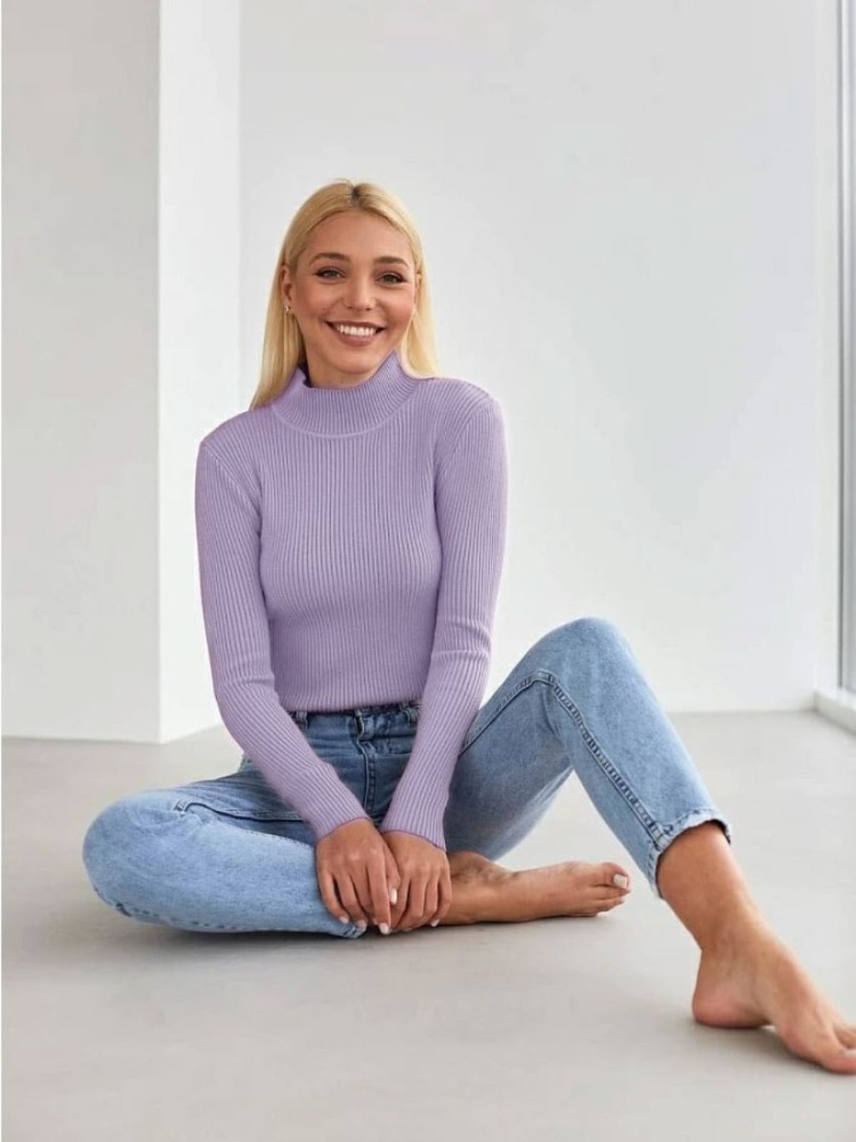 Barolo Ribbed Mock Neck Sweater