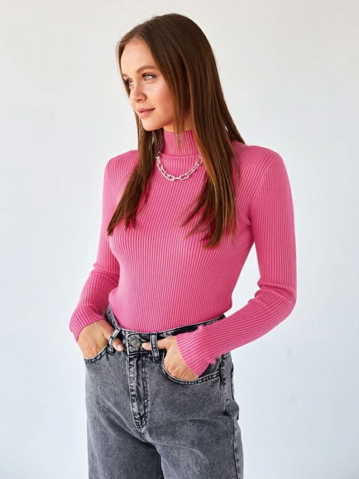 Barolo Ribbed Mock Neck Sweater