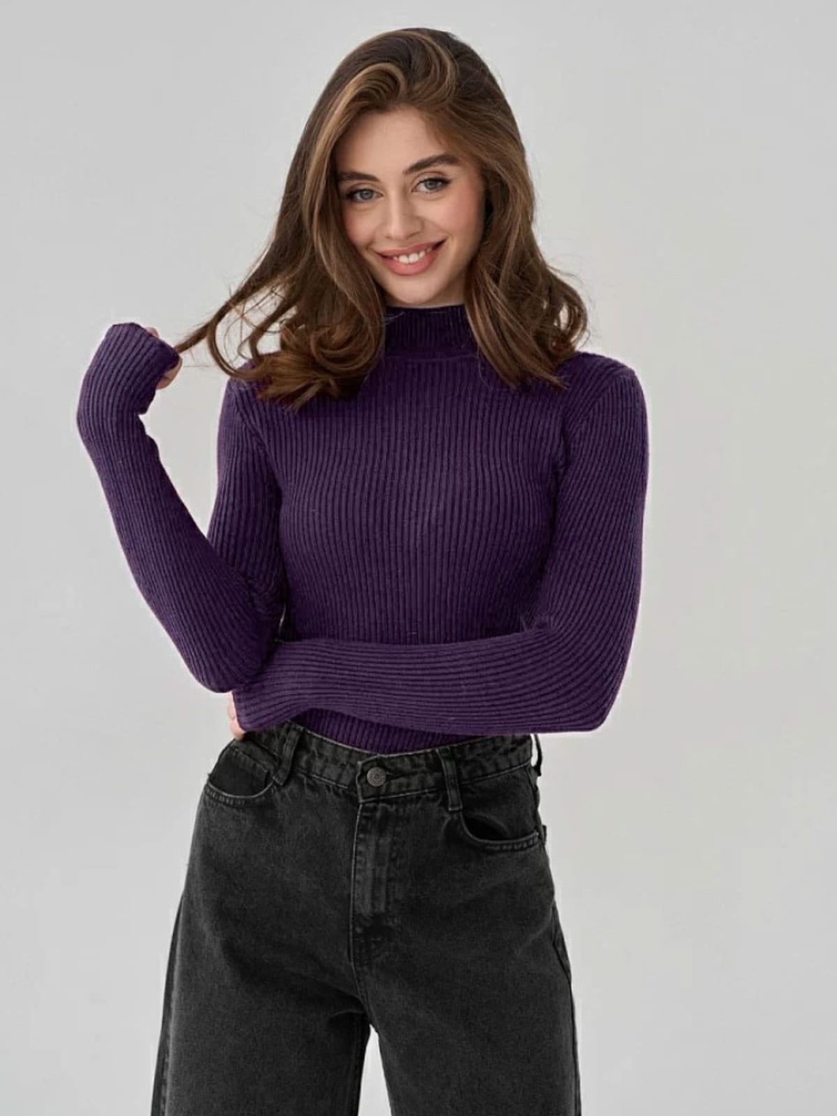Barolo Ribbed Mock Neck Sweater