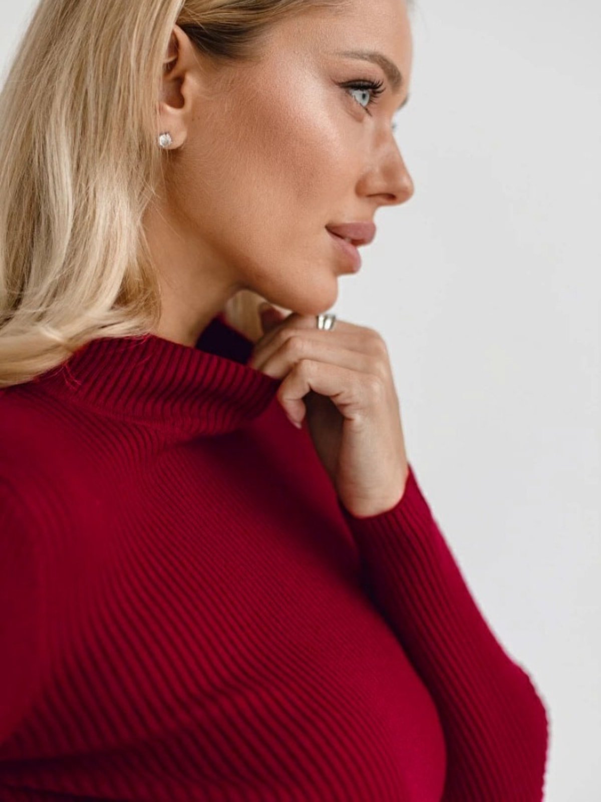 Barolo Ribbed Mock Neck Sweater