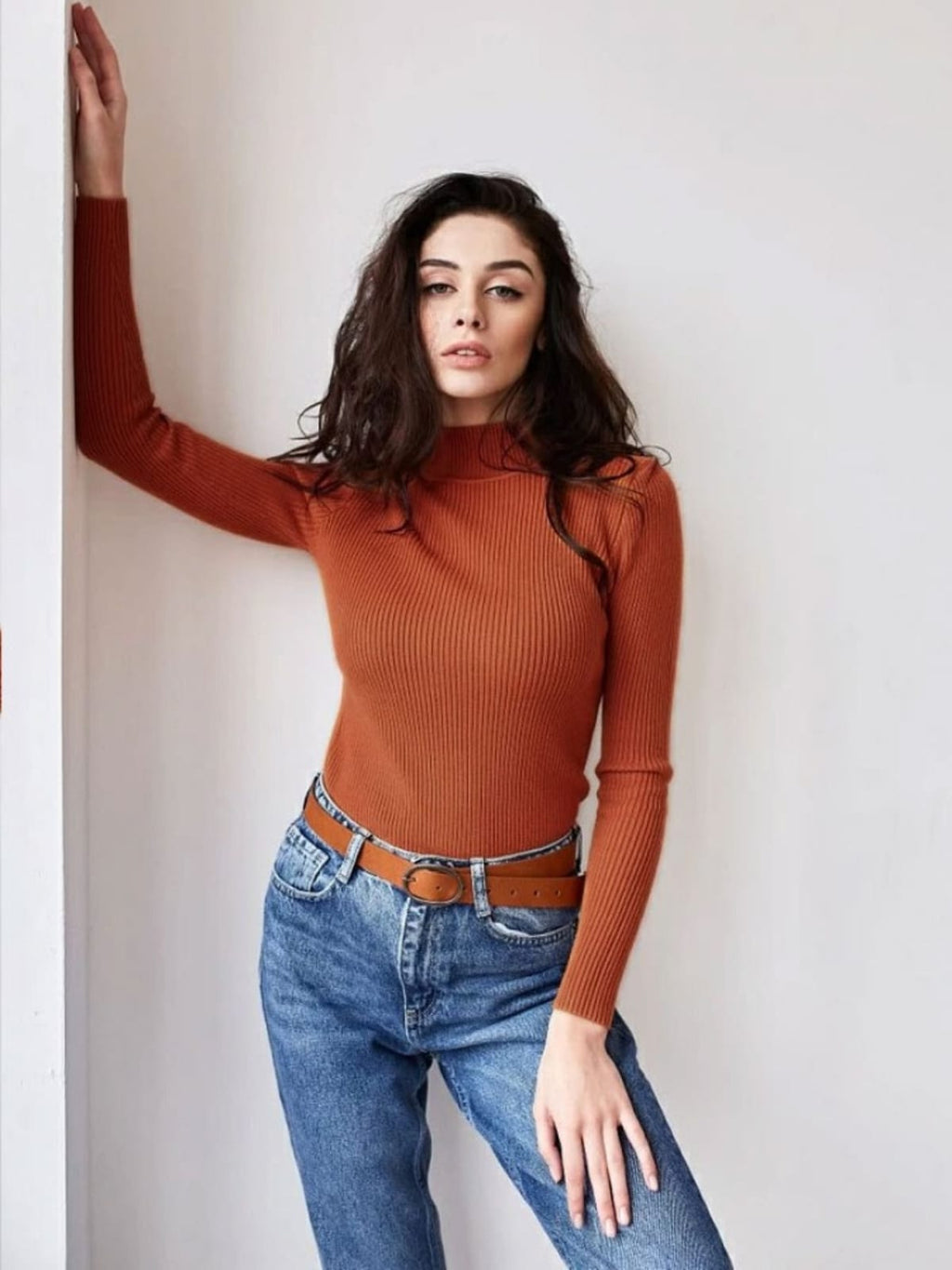 Barolo Ribbed Mock Neck Sweater