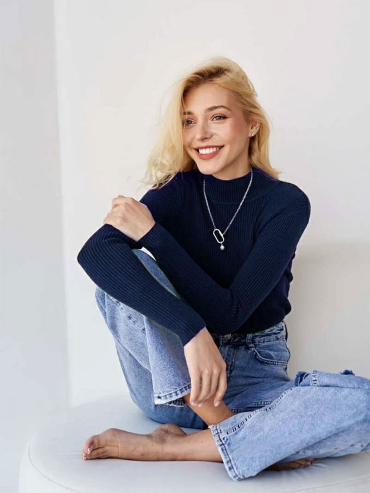 Barolo Ribbed Mock Neck Sweater