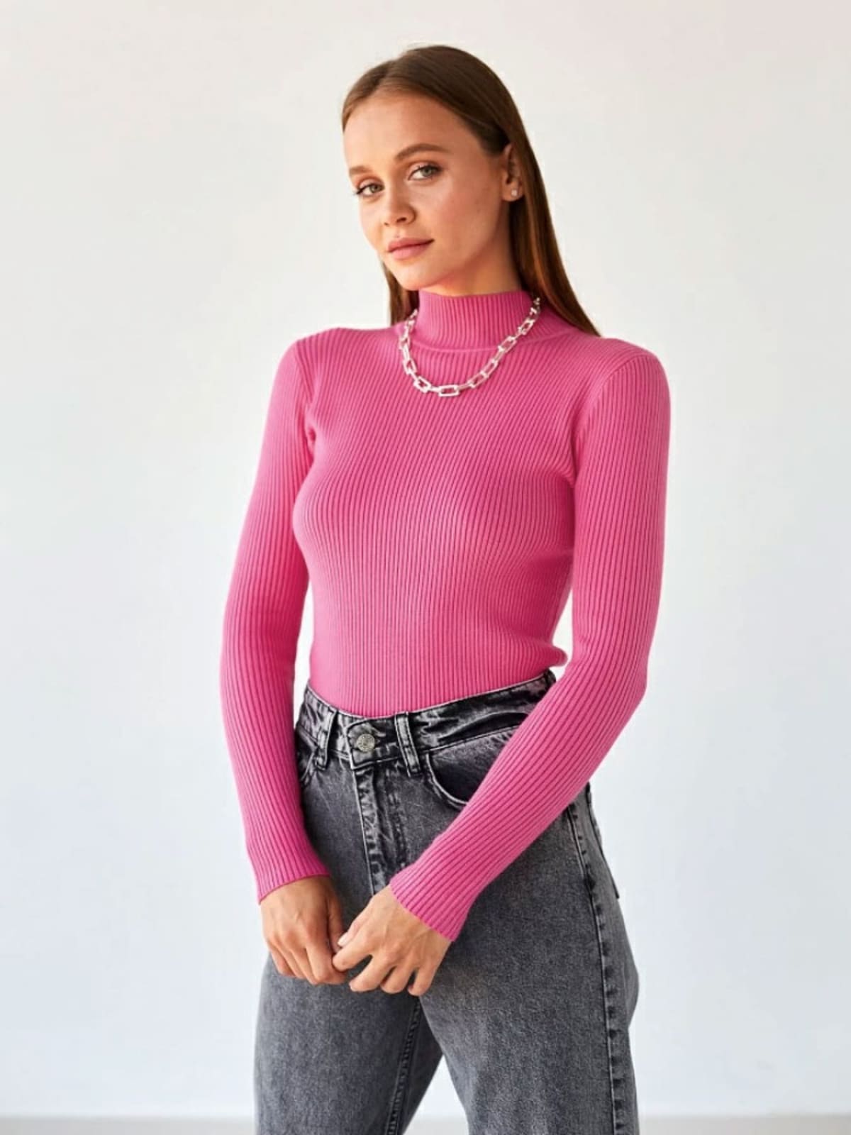 Barolo Ribbed Mock Neck Sweater