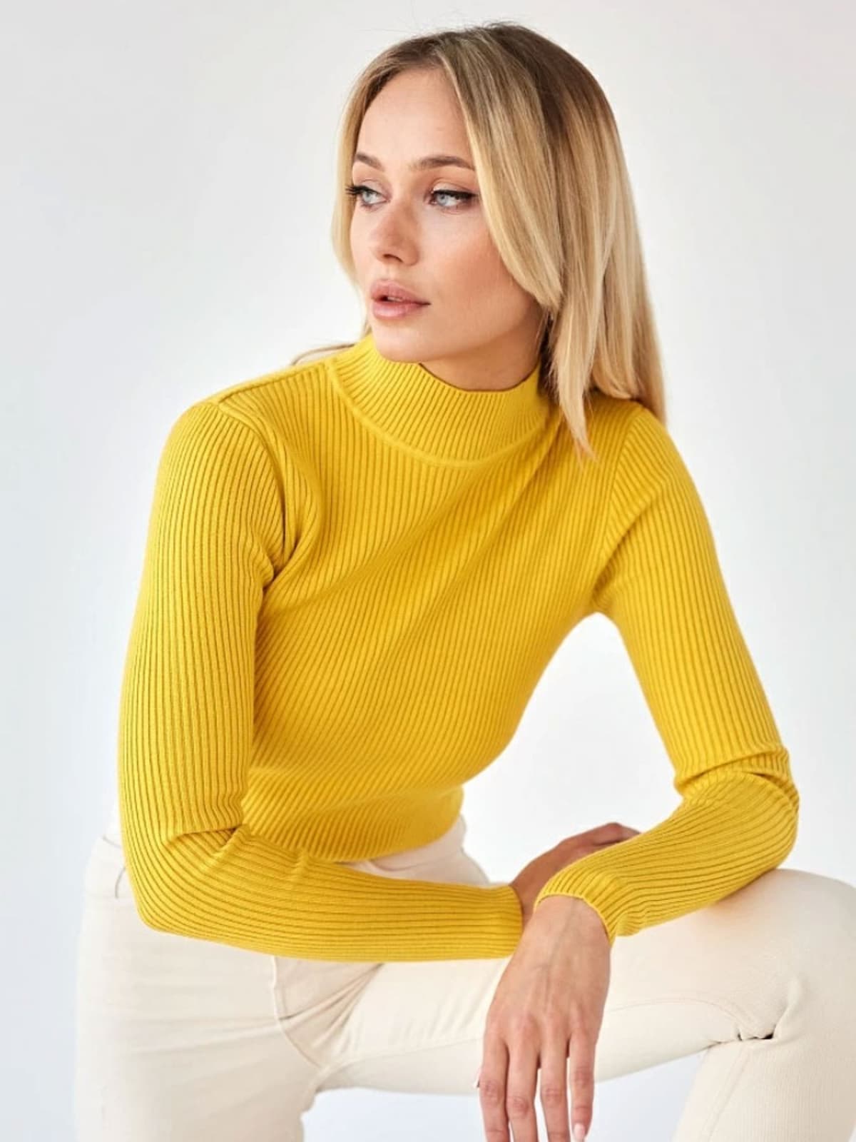 Barolo Ribbed Mock Neck Sweater